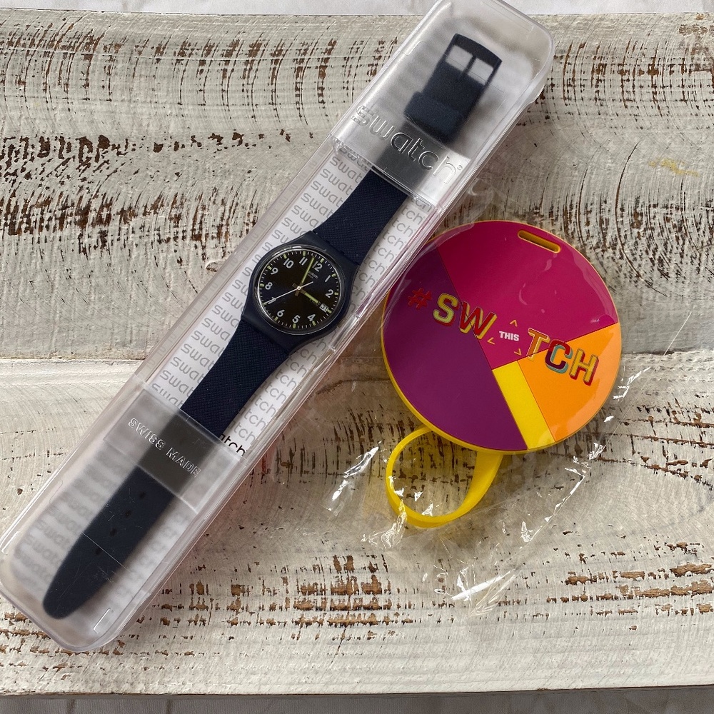 Navy Blue 34mm Swatch Watch